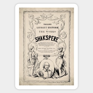 Old Book Cover - shakspere - playwright - william shakespeare Sticker